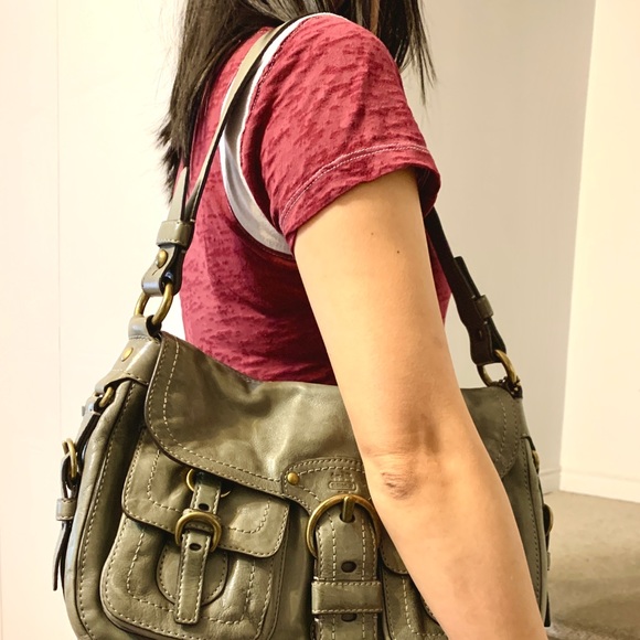 COACH leather gray shoulder bag - Picture 7 of 8